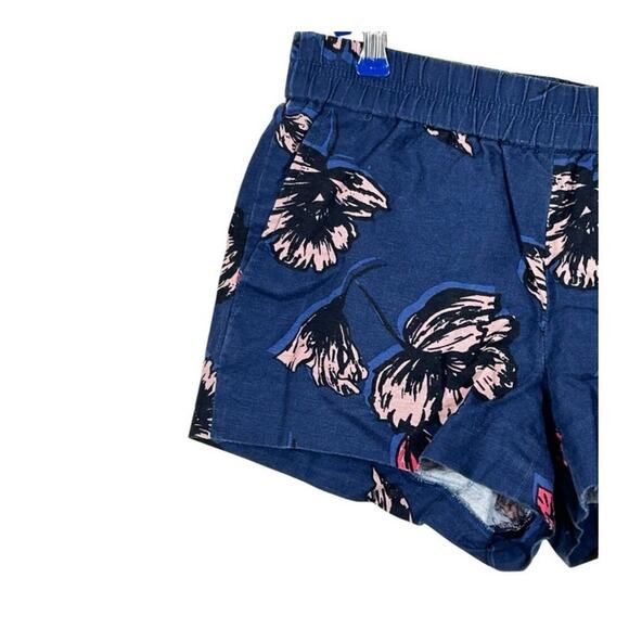 J. Crew Floral Chino Shorts Size 0 Linen Blend Summer Vacation Casual - Picture 4 of 12